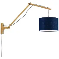 Good&Mojo Bamboe LED Wandlamp Andes | 1X E27 Max 40W | Blue Denim
