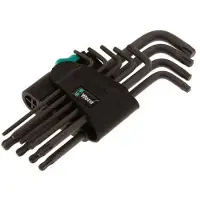 Wera 9-Delige Torx Inbussleutelset Tx8 Tot Tx40 Lang Met Zeskantkogelkop