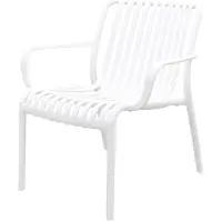 Van der Garde Tuinmeubelen Stripe Loungestoel - Wit