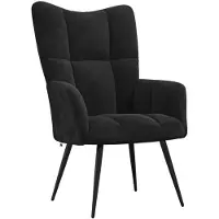 vidaXL Relaxstoel fluweel zwart