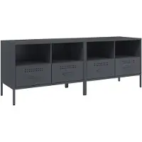vidaXL Tv-meubelen 2 st 68x39x50,5 cm staal antracietkleurig