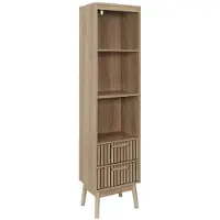 Home Deco Factory Badkamerkast klaus kolomkast hoog met panelen design 30x40x160 cm bruin