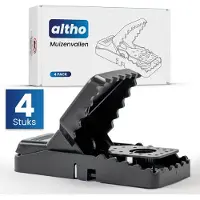 Altho Muizenklemmen - Muizenvallen - 4 stuks - Mouse traps - Muizenval - 100% pakkans – Voor binnen en buiten