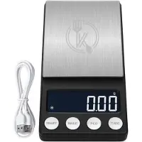 Kitchenwell digitale mini precisie keukenweegschaal - 0,01 tot 200 gram - USB oplaadbaar