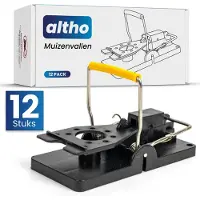 Altho Muizenvallen - Muizenklemmen - 12 stuks - Mouse traps - Muizenval - 100% pakkans – Voor binnen en buiten