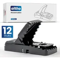 Altho Muizenklemmen - Muizenvallen - 12 stuks - Mouse traps - Muizenval - 100% pakkans – Voor binnen en buiten