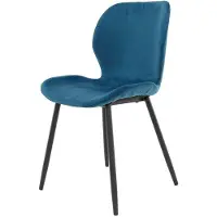 Fraaai Verona eetkamerstoel velvet blauw