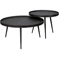 Fraaai Roos salontafel - set van twee rond
