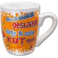 Paper Dreams - Mok - Cartoon - Geslaagd - Kutmok wit Paperdreams Besteladviezen