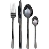 Homla Bestekset - B2LUGANO - Zwart - 24 Stuks - 854274