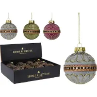 Massamarkt Kerstbal Met Lint Ø8cm Verschillende verschillende Massamarkt Kerstbal