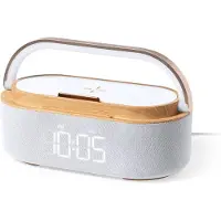 Attalos Digitale wekkerradio met draadloze oplader - bluetooth speaker met accu - Snoozefunctie - USB-C - Nachtlampje - dimbaar led display - cadeau voor mannen & vrouwen