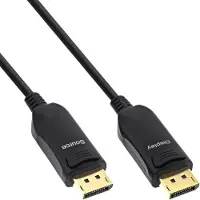 InLine DisplayPort 2.1 AOC cable, UHBR, black, 15m