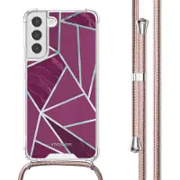 IMoshion Design hoesje met koord voor de Samsung Galaxy S22 Plus - Bordeaux Graphic