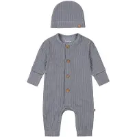 Dirkje baby boxpak blauw Jongens Stretchkatoen Ronde hals Effen - maat 44