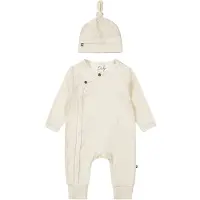 Dirkje boxpak + muts offwhite Ecru Jongens/Meisjes Katoen V-hals Effen - maat 44