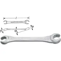 Hazet 612-19X22 612 Dubbele open ringsleutel Sleutelbreedte (metrisch) 19 - 22 mm
