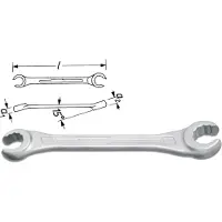 Hazet 612-24X27 612 Dubbele open ringsleutel Sleutelbreedte (metrisch) 24 - 27 mm