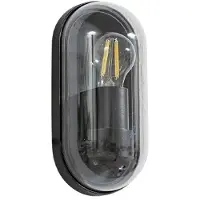 LUCANDE Wandlamp buiten Serine, dimbaar, zwart, Aluminium, Wandlamp buiten