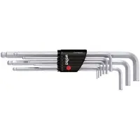 Wiha 01418 Inbus Haakse schroevendraaierset 1.5 mm, 2 mm, 2.5 mm, 3 mm, 4 mm, 5 mm, 6 mm, 8 mm, 10 mm 1.5 mm 9-delig