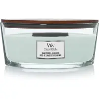 Woodwick Heartwick Flame Ellipse Geurkaars - Sagewood & Seagrass - 50 branduren