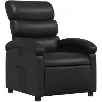 vidaXL Fauteuil verstelbaar kunstleer zwart