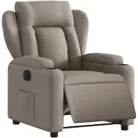 vidaXL Fauteuil verstelbaar elektrisch stof taupe