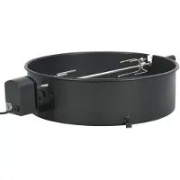 vidaXL BBQ rotisserie ring 57 cm zwart