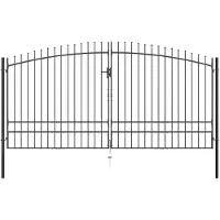 vidaXL Dubbele deur hekpoort Woerden met speerpunt 400x249,5 cm