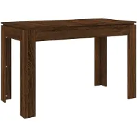 vidaXL Eettafel 120x60x76 cm bewerkt hout bruin eikenkleur