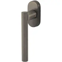 Hardbrass Raamkruk draaikiep Mila ovaal - PVD gun metal
