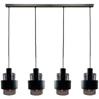 Freelight Hanglamp Chiasso 4 lichts L120 cm zwart