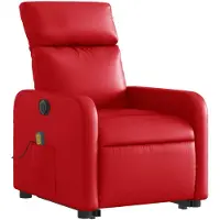 vidaXL Sta-op-massagestoel elektrisch kunstleer rood