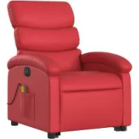 vidaXL Sta-op-massagestoel elektrisch kunstleer rood