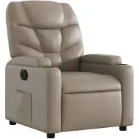 vidaXL Fauteuil verstelbaar elektrisch kunstleer cappuccinokleurig