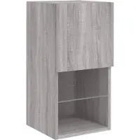 vidaXL Tv-meubel met LED-verlichting 30,5x30x60 cm grijs sonoma eiken