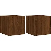 vidaXL Tv-wandmeubelen met LED 2 st 30,5x35x30 cm bruin eikenkleur