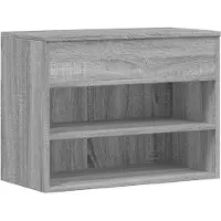 vidaXL Schoenenbank 60x30x45 cm bewerkt hout grijs sonoma eikenkleurig