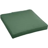 Merkloos Stoelkussens voor binnen en buiten in de kleur olijf groen 40 x 40 x 4 cm - tuinstoelkussens