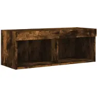 vidaXL Tv-meubel met LED-verlichting 80x30x30 cm gerookt eikenkleurig