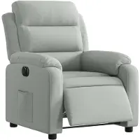 vidaXL Fauteuil elektrisch verstelbaar stof lichtgrijs