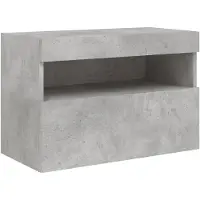 vidaXL Tv-wandmeubel met LED-verlichting 60x30x40 cm betongrijs
