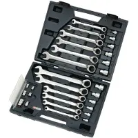 Ks Tools 503.4960 Ring-steeksleutelset 30-delig Sleutelbreedte (metrisch) 19 mm
