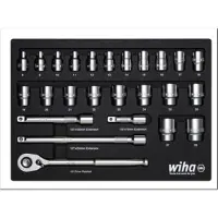 Wiha Ratelsleutelset | 1/2" | 26-delig | incl. schuiminzetstuk - 44740 - 44740