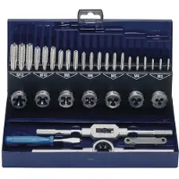 Eventus by Exact 10711 Schroefdraadsnijderset 32-delig HSS Metrisch M3, M4, M5, M6, M8, M10, M12