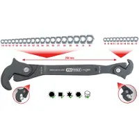 Ks Tools 1140055 114.0055 Multifunctionele sleutel voor één hand Sleutelbreedte (metrisch) 14 - 32 mm