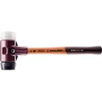 HALDER Kunststofhamer | lengte 490 mm hoofd-d. 80 mm | middelhard hout | rubber zwart/superplastic wit | 1 stuk - 3027.080 3027.080