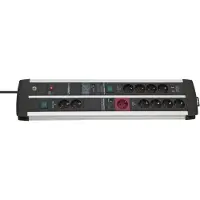 Brennenstuhl Premium-Protect-Line 120.000A automatische Main-Follow stekkerdoos met overspanningsbeveiliging en USB 11-voudig Duo 3m H05VV-F 3G1,5 1 Main 4 Follow 4 Permanent