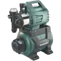 Metabo HWWI 3500/25 INOX, 1100 W, wisselstroom, 4,5 bar, 3500 liter per uur, IPX4, zwart, groen, roestvrij staal