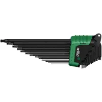 Wiha 36487 Binnen-Torx Haakse schroevendraaierset T 5, T 6, T 7, T 8, T 9, T 10, T 15, T 20, T 25, T 27, T 30, T 40, T 45 13-delig